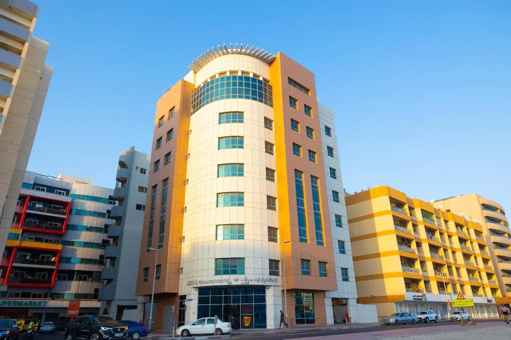 Street view of MRA Grand Hotel in Al Raffa, Dubai
